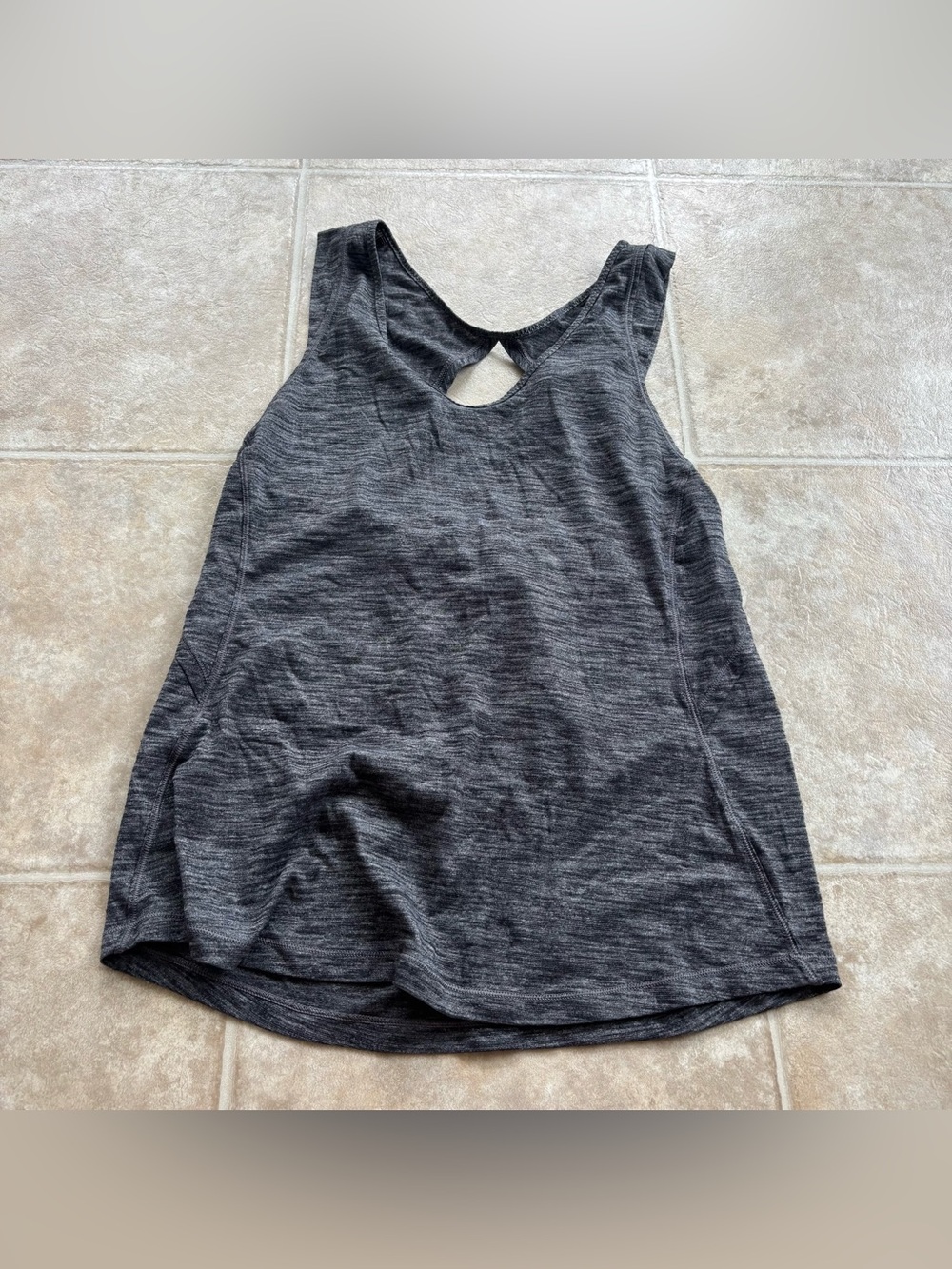 lululemon athletica Dark Gray Heather Keyhole Tank